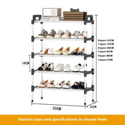 Multi-Layer Space-Saving Dustproof Storage Rack – Plastic Shoe Shelf for Dorms