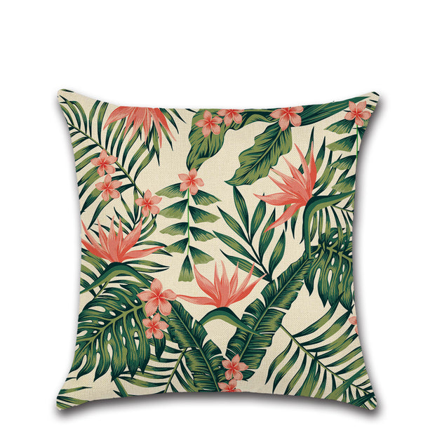 Tropical Green Leaf Pillowcase for a Fresh, Natural Look