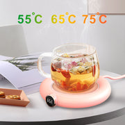 USB Cup Warmer with Adjustable Temperature & LED Display – Perfect for Home & Office