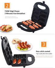 Electric Hot Dog & Sausage Fryer – Easy Home Cooking Machine