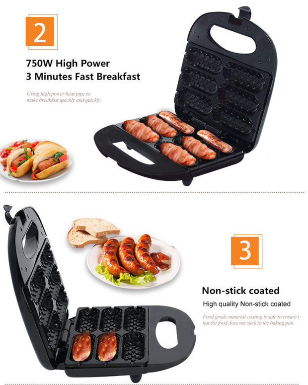 Electric Hot Dog & Sausage Fryer – Easy Home Cooking Machine