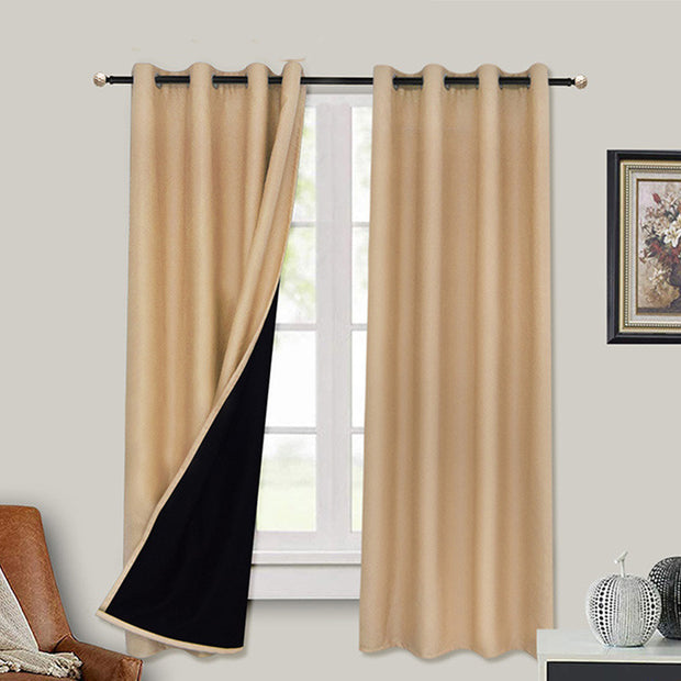 Full Blackout Curtain with Black Lining for Maximum Light Blocking