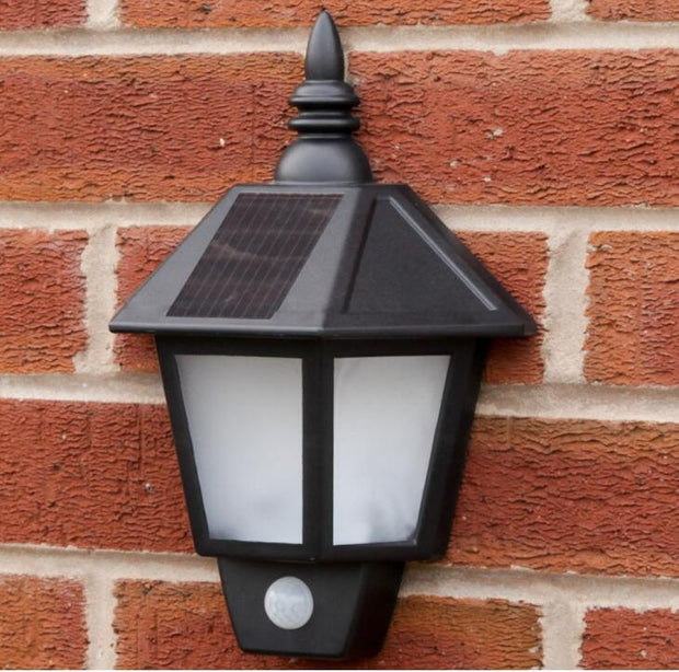 Waterproof Solar LED Wall Light with Motion Sensor and Automatic Night Activation