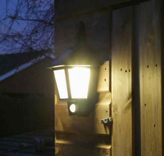 Waterproof Solar LED Wall Light with Motion Sensor and Automatic Night Activation