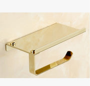 Stainless Steel Toilet Paper Holder with Phone Shelf