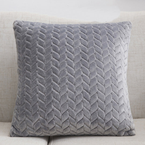 Solid Color Flannel Pillow Cover for a Simple Nordic Look