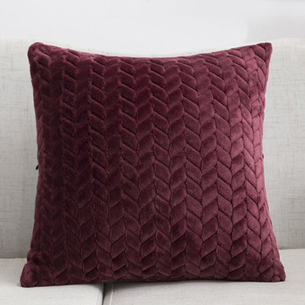 Solid Color Flannel Pillow Cover for a Simple Nordic Look