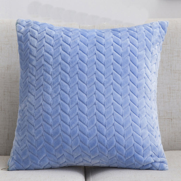 Solid Color Flannel Pillow Cover for a Simple Nordic Look