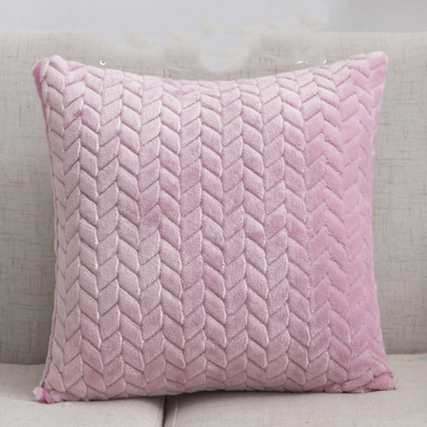 Solid Color Flannel Pillow Cover for a Simple Nordic Look