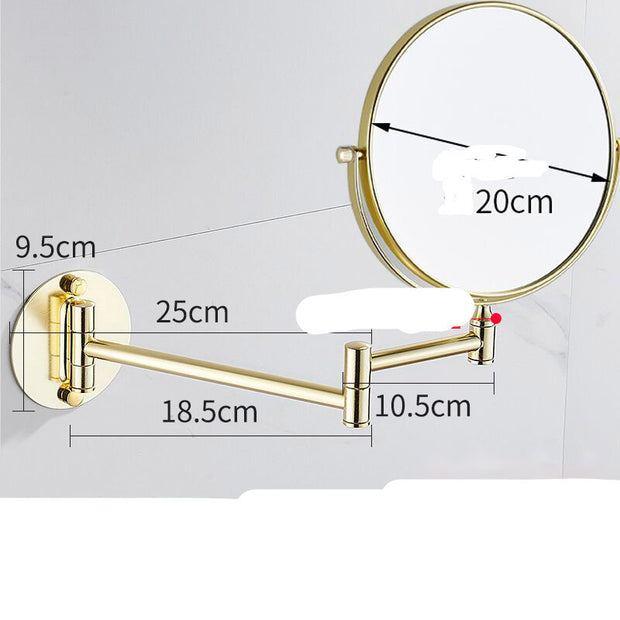 Wall-Mounted Double-Sided Makeup Mirror – No Drilling Required