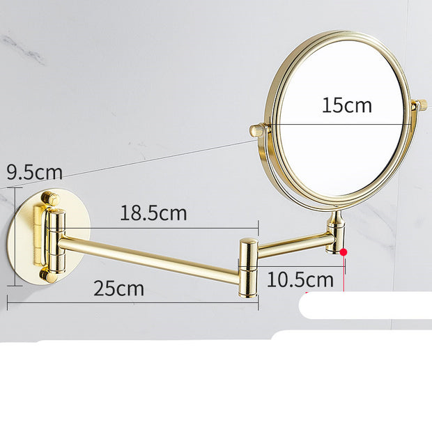 Wall-Mounted Double-Sided Makeup Mirror – No Drilling Required