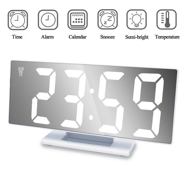 LED Mirror Digital Alarm Clock