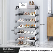 Multi-Layer Space-Saving Dustproof Storage Rack – Plastic Shoe Shelf for Dorms