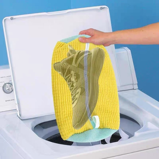 Reusable Shoe Laundry Bag with Zipper – For Washing Machine & Sneaker Cleaning