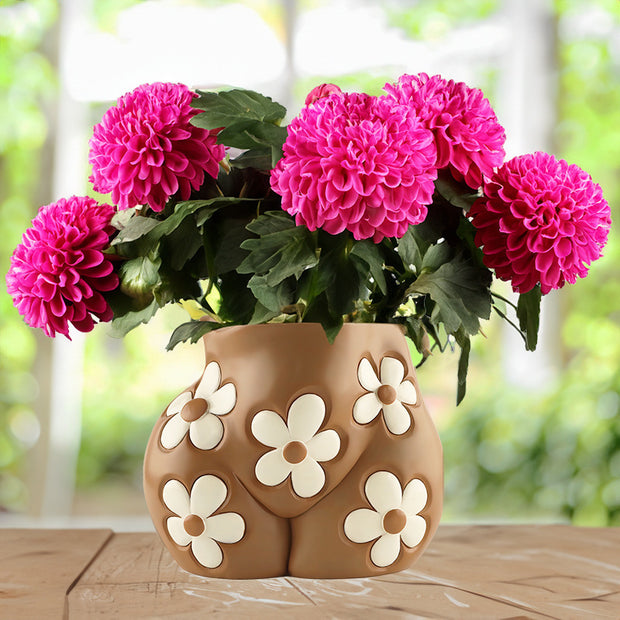 Unique Resin Body Art Flowerpot for Home Décor