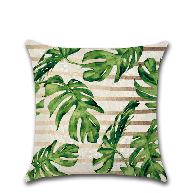 Tropical Green Leaf Pillowcase for a Fresh, Natural Look