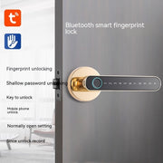 Fingerprint Smart Lock for Household Wooden Doors – No Drilling Required