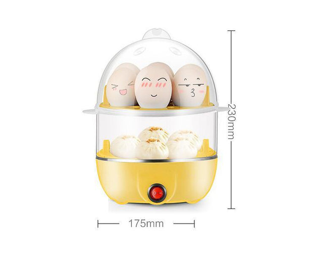 Multi-functional Double Layer Egg Steamer and Boiler Mini Stainless Steel Breakfast Maker