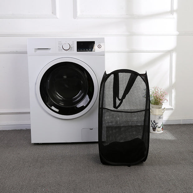 Folding Mesh Laundry Basket for Bathroom and Dirty Clothes