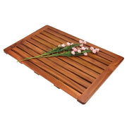 Solid Wood Waterproof Shower Mat with Non-Slip Design