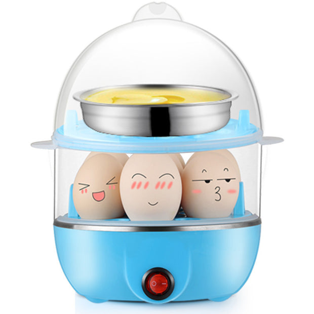 Multi-functional Double Layer Egg Steamer and Boiler Mini Stainless Steel Breakfast Maker