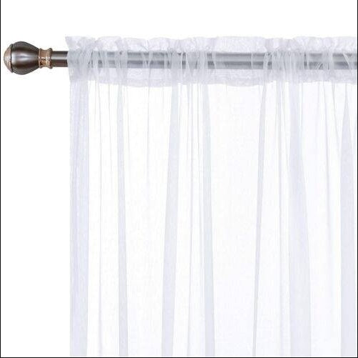 White Lace Tulle Sheer Curtain for Windows and Doors