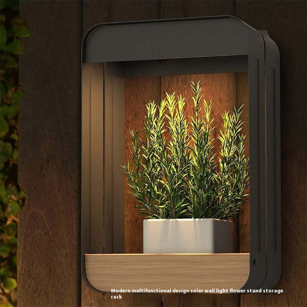 Solar-Powered Decorative Wall Lamp for Gardens and Courtyards