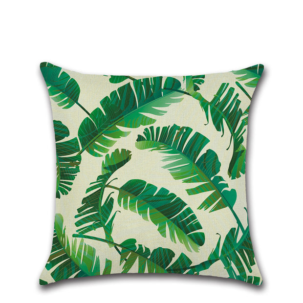 Tropical Green Leaf Pillowcase for a Fresh, Natural Look