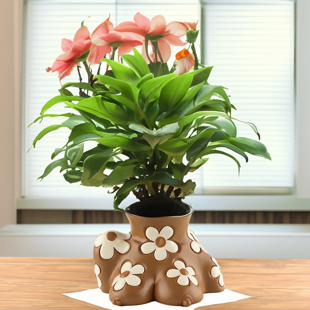 Unique Resin Body Art Flowerpot for Home Décor