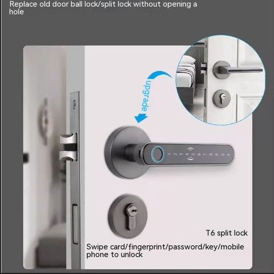 Fingerprint Smart Lock for Household Wooden Doors – No Drilling Required