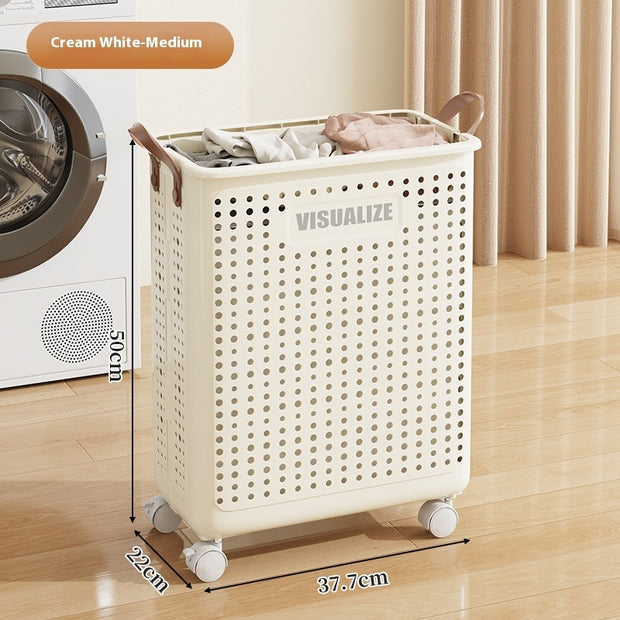 Multifunctional Folding Laundry Basket With Wheels