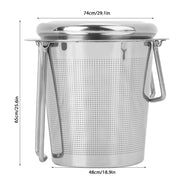 Stainless Steel Mesh Tea Infuser with Foldable Filter and Lid