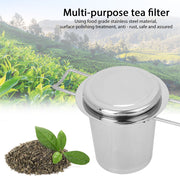 Stainless Steel Mesh Tea Infuser with Foldable Filter and Lid