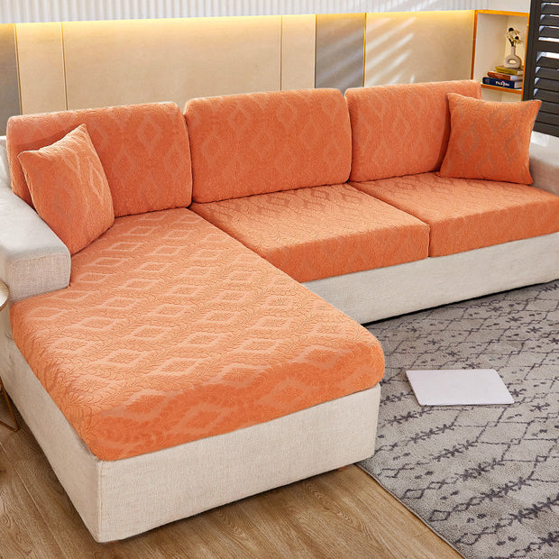 Non-Slip Elastic Jacquard Velvet Sofa Cover