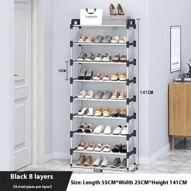 Multi-Layer Space-Saving Dustproof Storage Rack – Plastic Shoe Shelf for Dorms