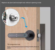 Fingerprint Smart Lock for Household Wooden Doors – No Drilling Required