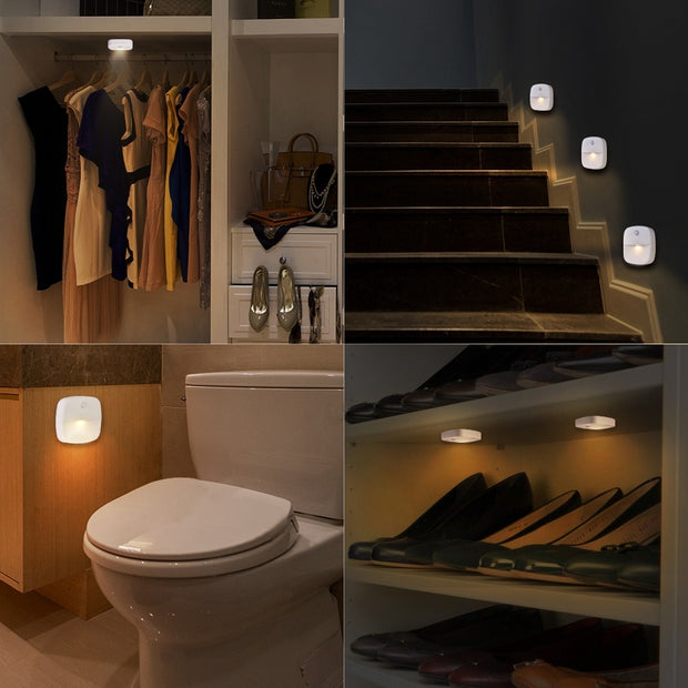 Veshow Battery-Powered Motion Sensor Adhesive LED Night Light