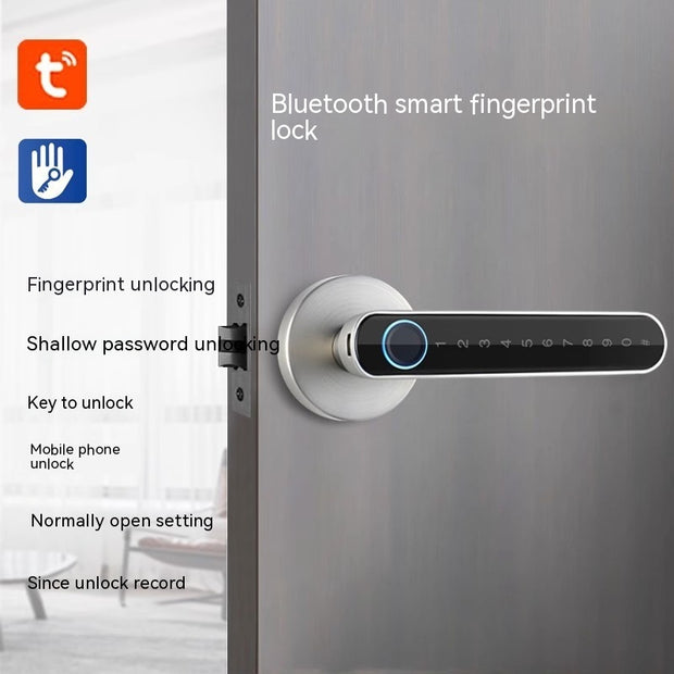 Fingerprint Smart Lock for Household Wooden Doors – No Drilling Required