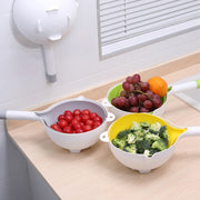 Double-Layer Drain Basket – Space-Saving Strainer for Kitchen & Home