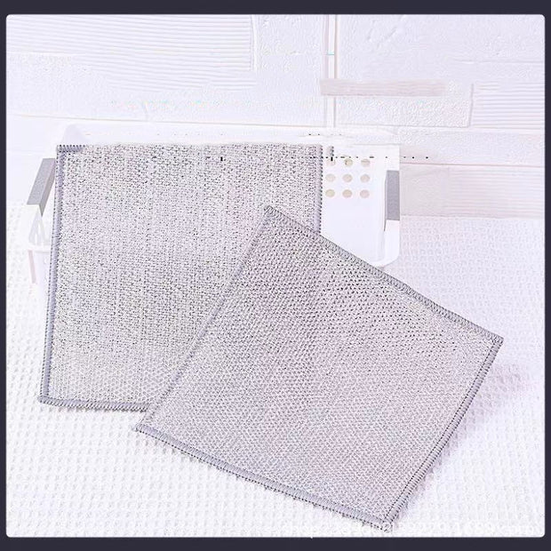 Oil-Free Steel Wire Mesh Dishcloth for Tough Cleaning