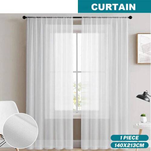 White Lace Tulle Sheer Curtain for Windows and Doors