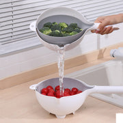 Double-Layer Drain Basket – Space-Saving Strainer for Kitchen & Home