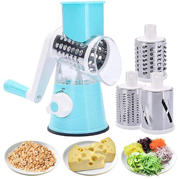 Kitchen Roller Vegetable Slicer – Rotary Grater for Fruits, Vegetables, and Nuts