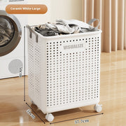 Multifunctional Folding Laundry Basket With Wheels