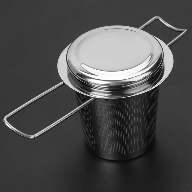 Stainless Steel Mesh Tea Infuser with Foldable Filter and Lid